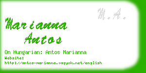 marianna antos business card